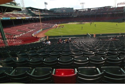red seat at Fenway