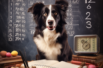 Dog teaching math